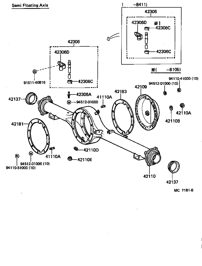  LAND CRUISER 60 |  REAR AXLE HOUSING DIFFERENTIAL