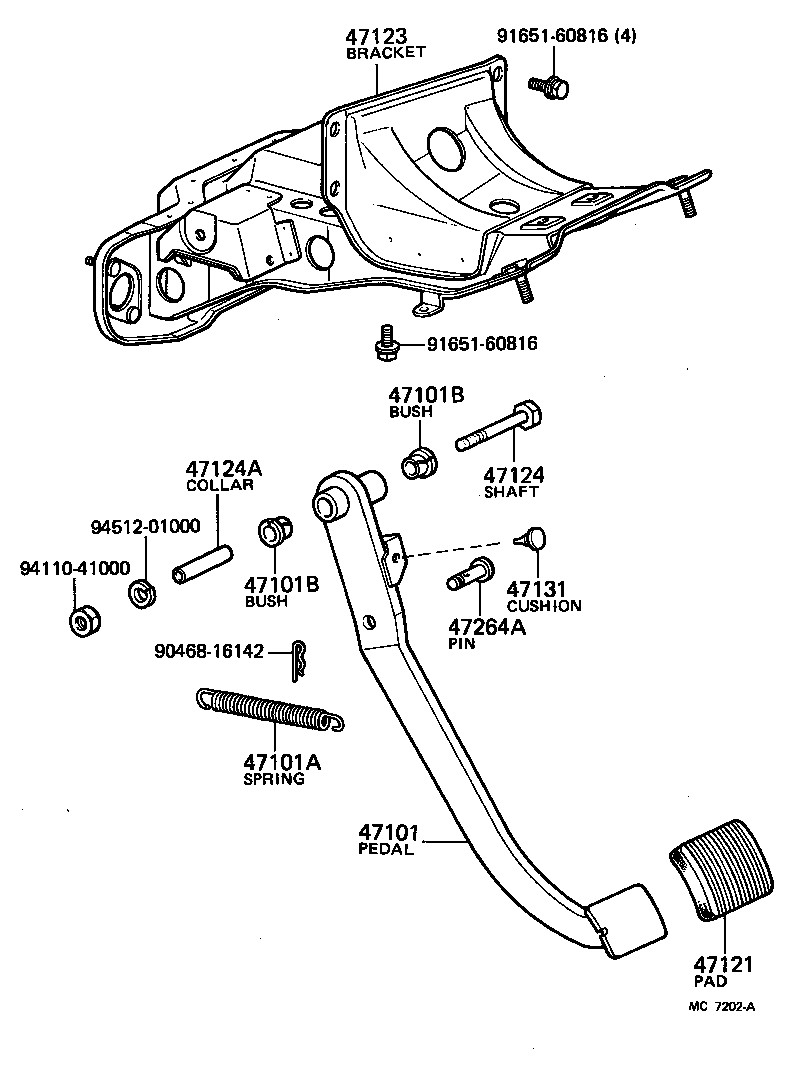  LAND CRUISER 60 |  BRAKE PEDAL BRACKET