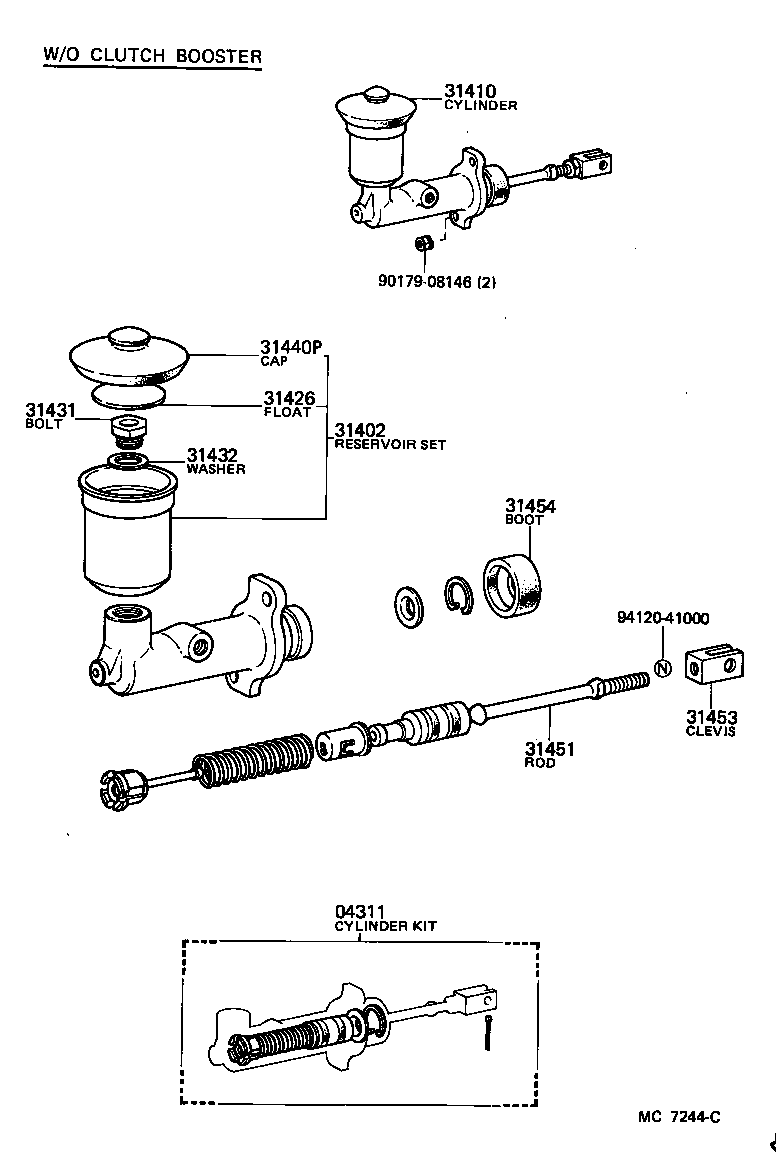  LAND CRUISER 60 |  CLUTCH MASTER CYLINDER