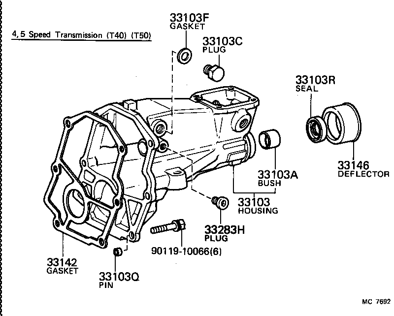  CELICA |  EXTENSION HOUSING MTM