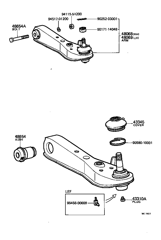  CORONA |  FRONT AXLE ARM STEERING KNUCKLE