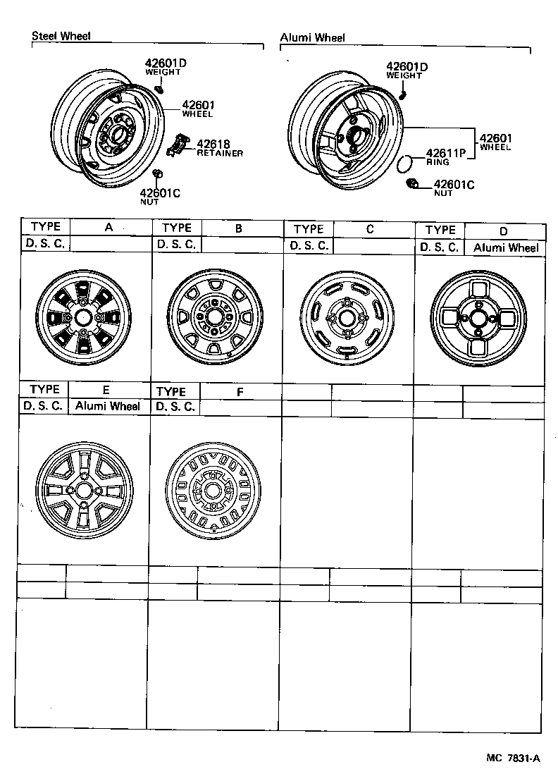  CELICA |  DISC WHEEL WHEEL CAP