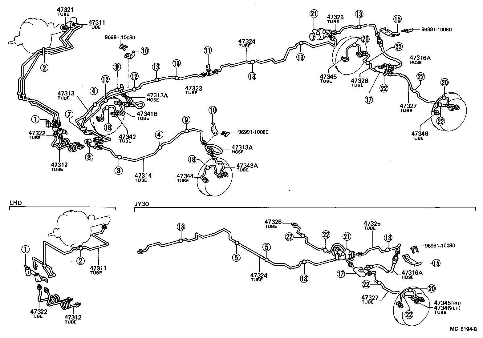  TOYOACE |  BRAKE TUBE CLAMP