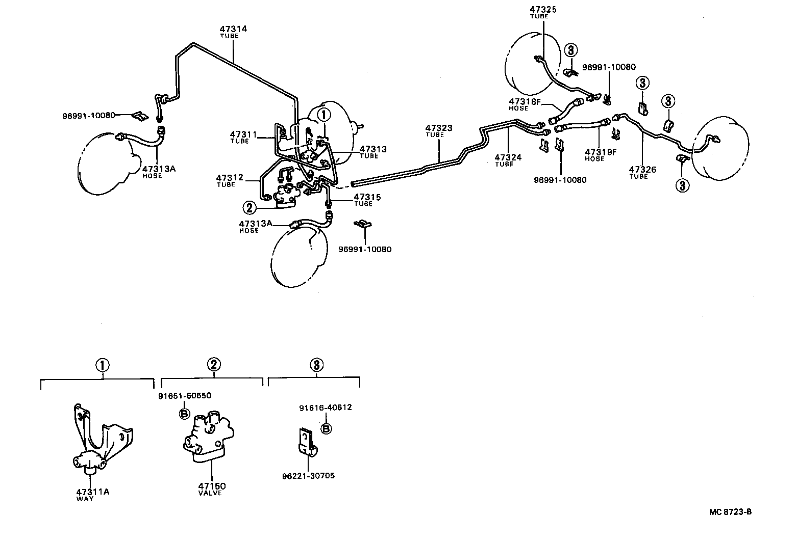  TERCEL |  BRAKE TUBE CLAMP