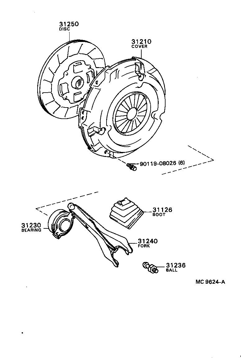  COROLLA SED LB |  CLUTCH RELEASE FORK