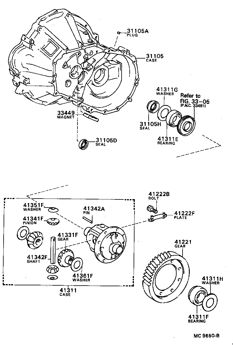  COROLLA SED LB |  FRONT AXLE HOUSING DIFFERENTIAL