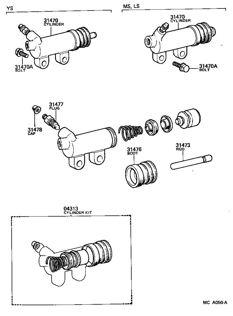  CROWN |  CLUTCH RELEASE CYLINDER