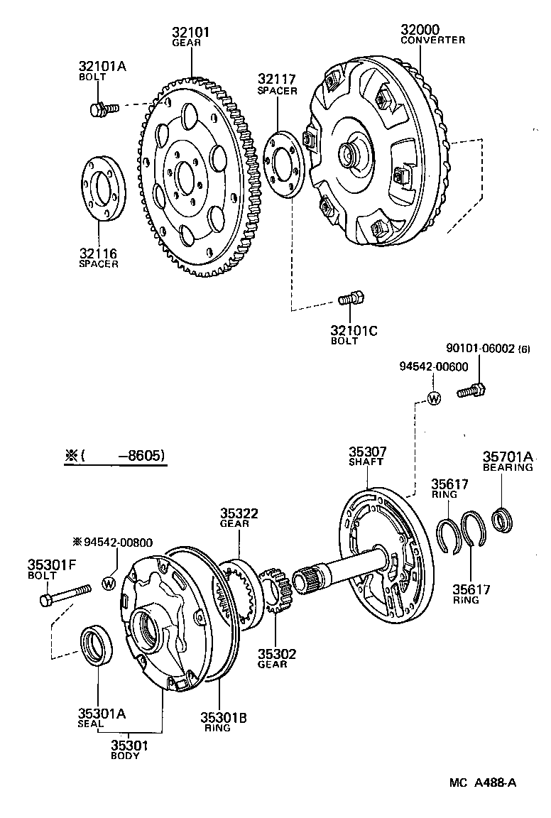  CROWN |  TORQUE CONVERTER FRONT OIL PUMP CHAIN ATM