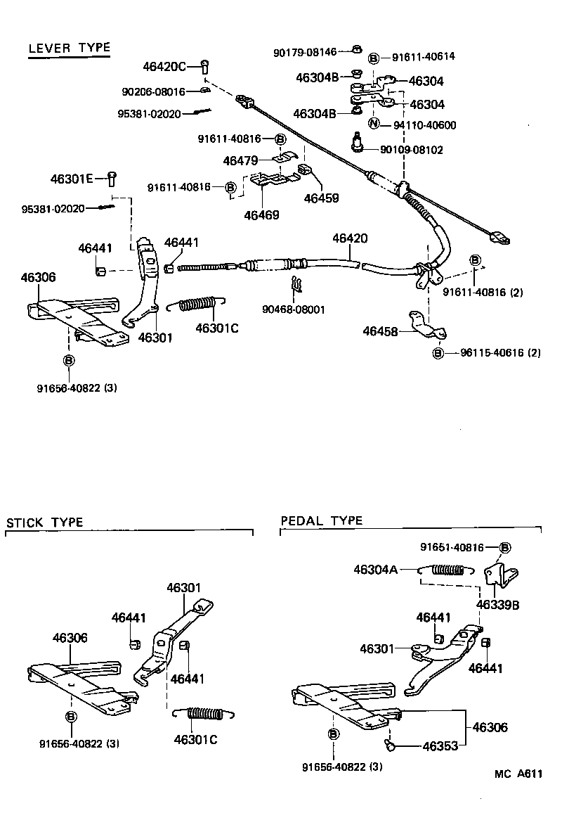  CROWN |  PARKING BRAKE CABLE