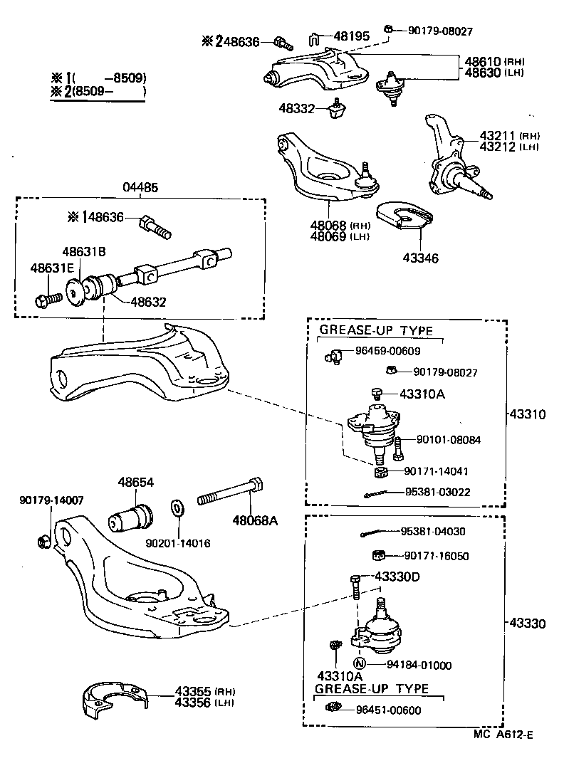  CROWN |  FRONT AXLE ARM STEERING KNUCKLE