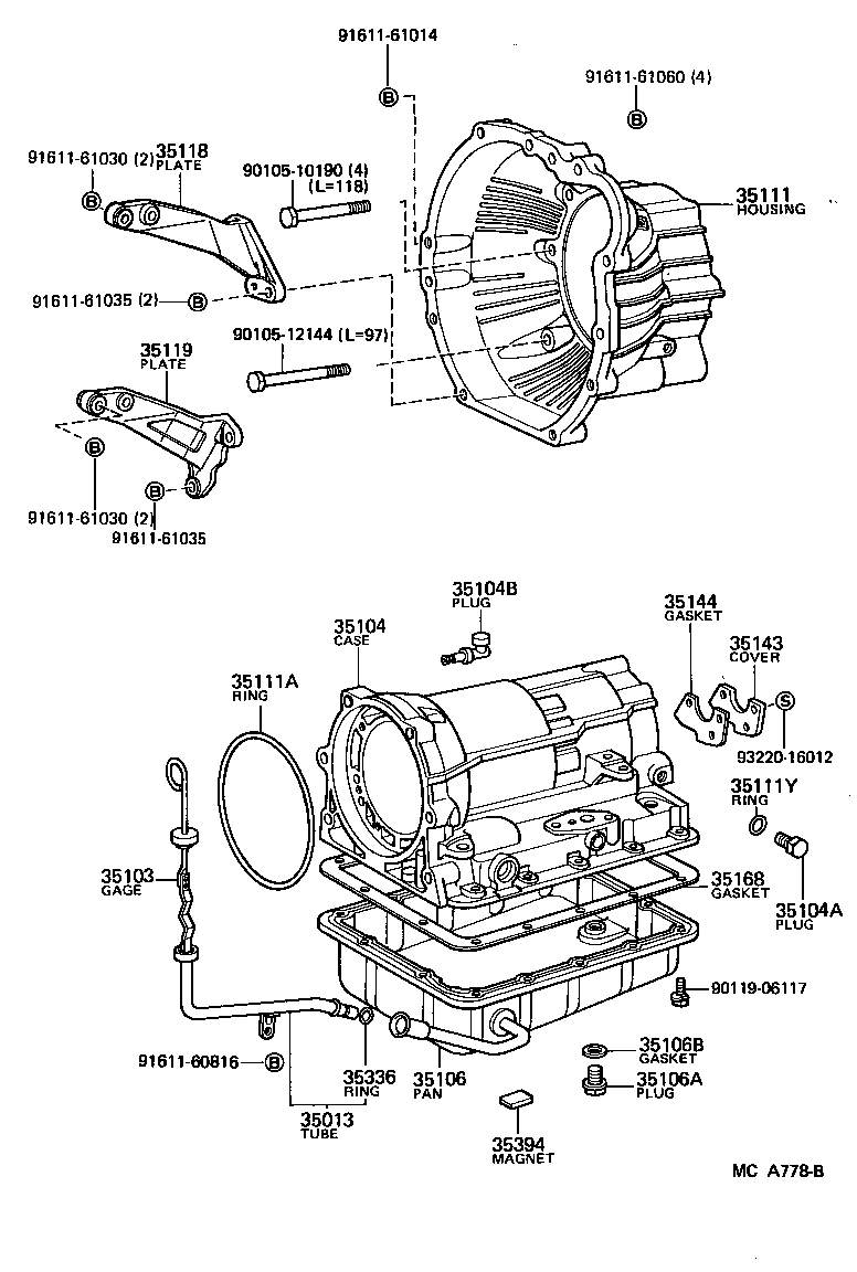  CROWN |  TRANSMISSION CASE OIL PAN ATM