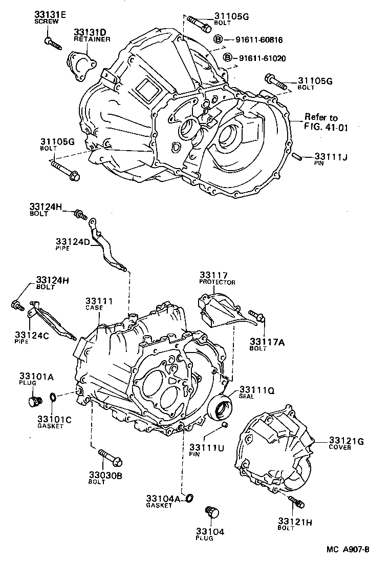  MR2 |  CLUTCH HOUSING TRANSMISSION CASE MTM