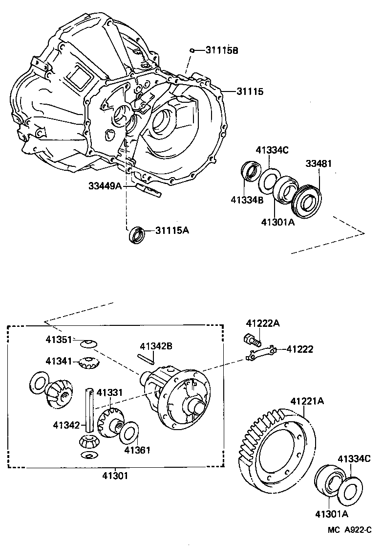  MR2 |  REAR AXLE HOUSING DIFFERENTIAL