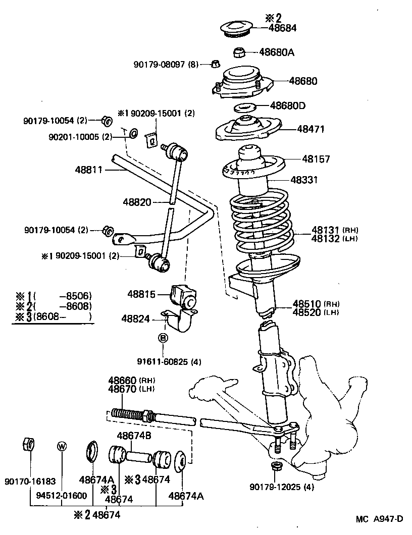  MR2 |  FRONT SPRING SHOCK ABSORBER