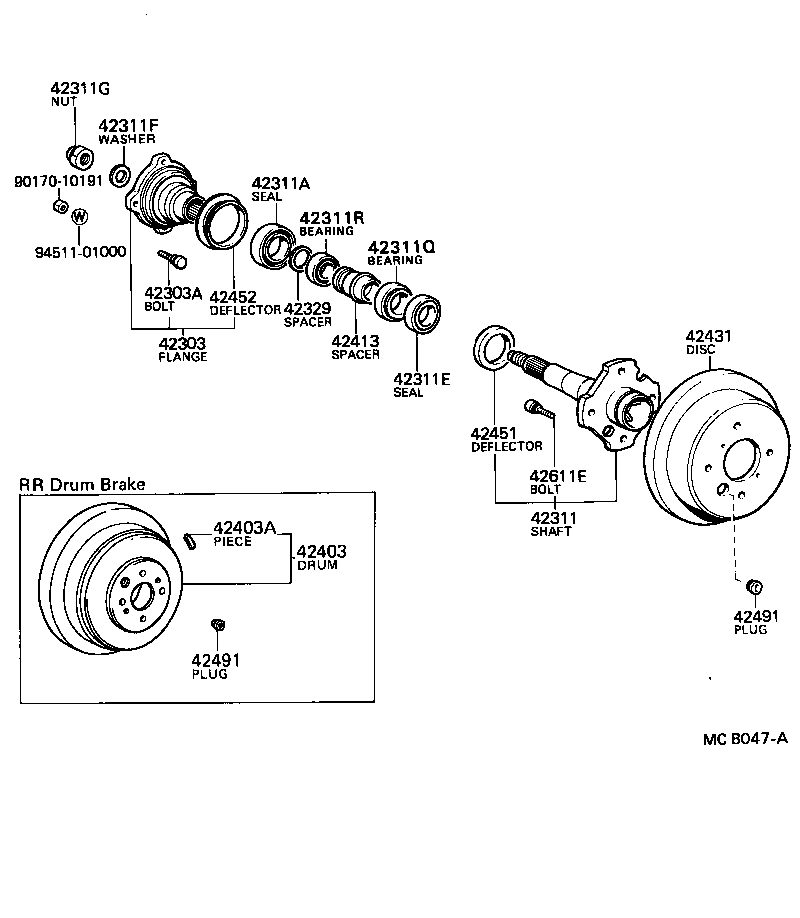  CRESSIDA WAGON |  REAR AXLE SHAFT HUB