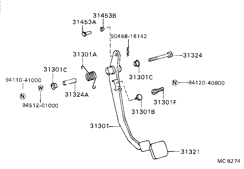  DYNA |  CLUTCH PEDAL FLEXIBLE HOSE