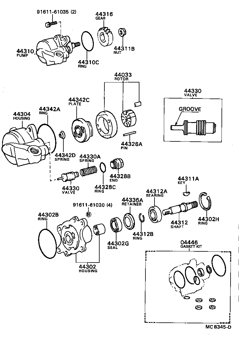  DYNA |  VANE PUMP RESERVOIR POWER STEERING