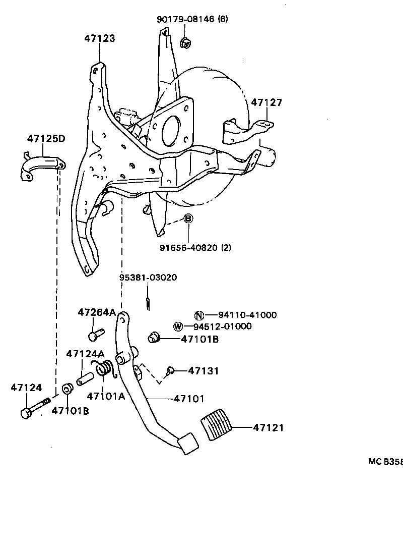  DYNA |  BRAKE PEDAL BRACKET