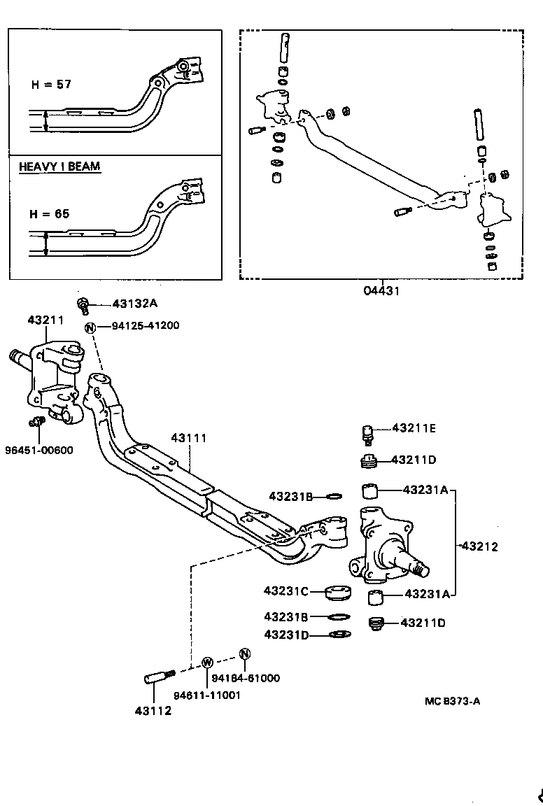  DYNA |  FRONT AXLE ARM STEERING KNUCKLE