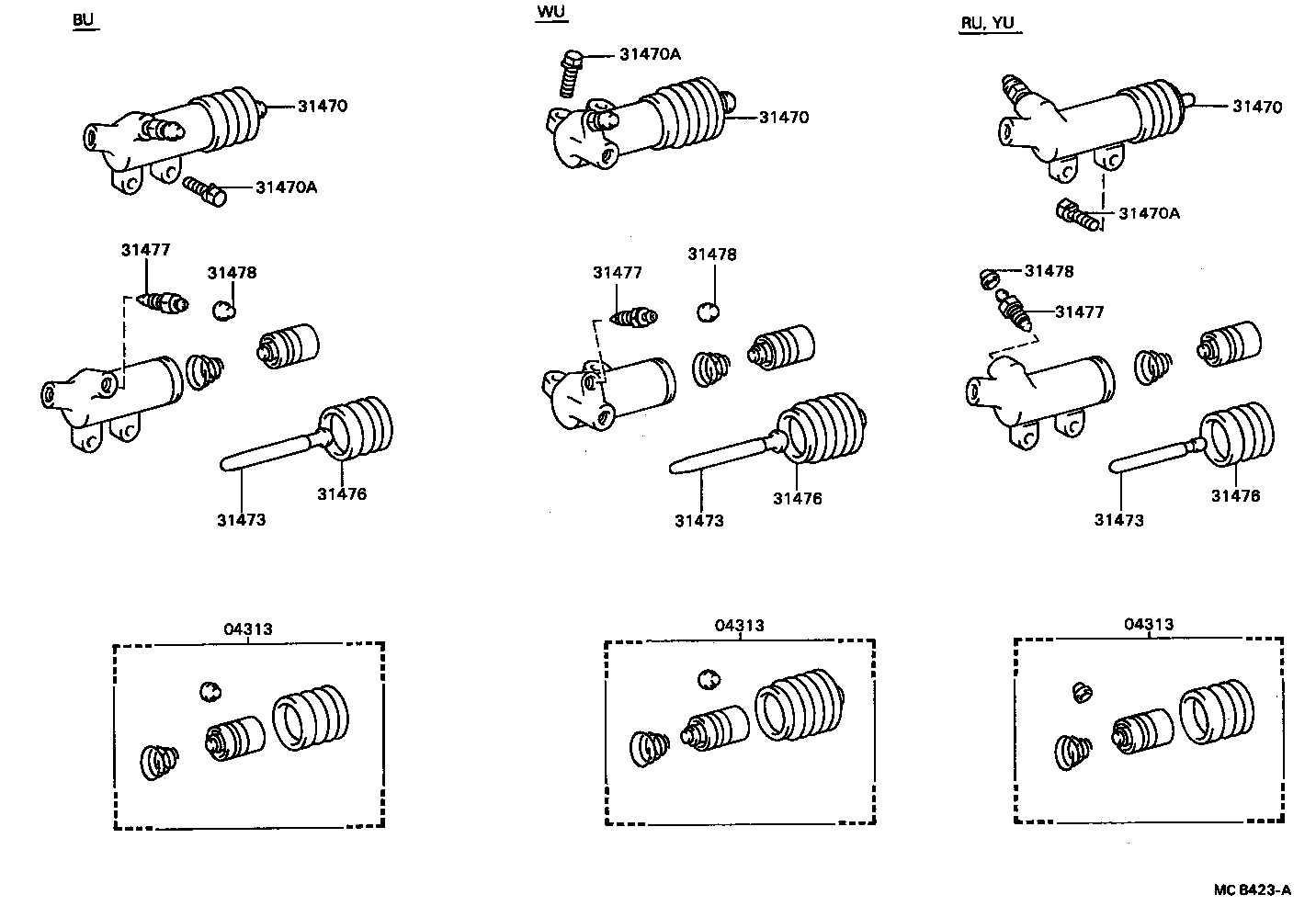  DYNA |  CLUTCH RELEASE CYLINDER