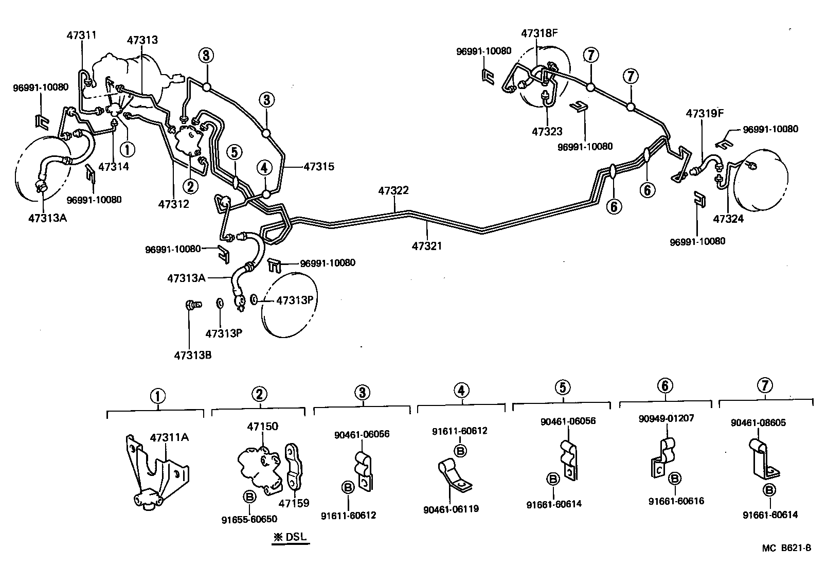  STARLET |  BRAKE TUBE CLAMP