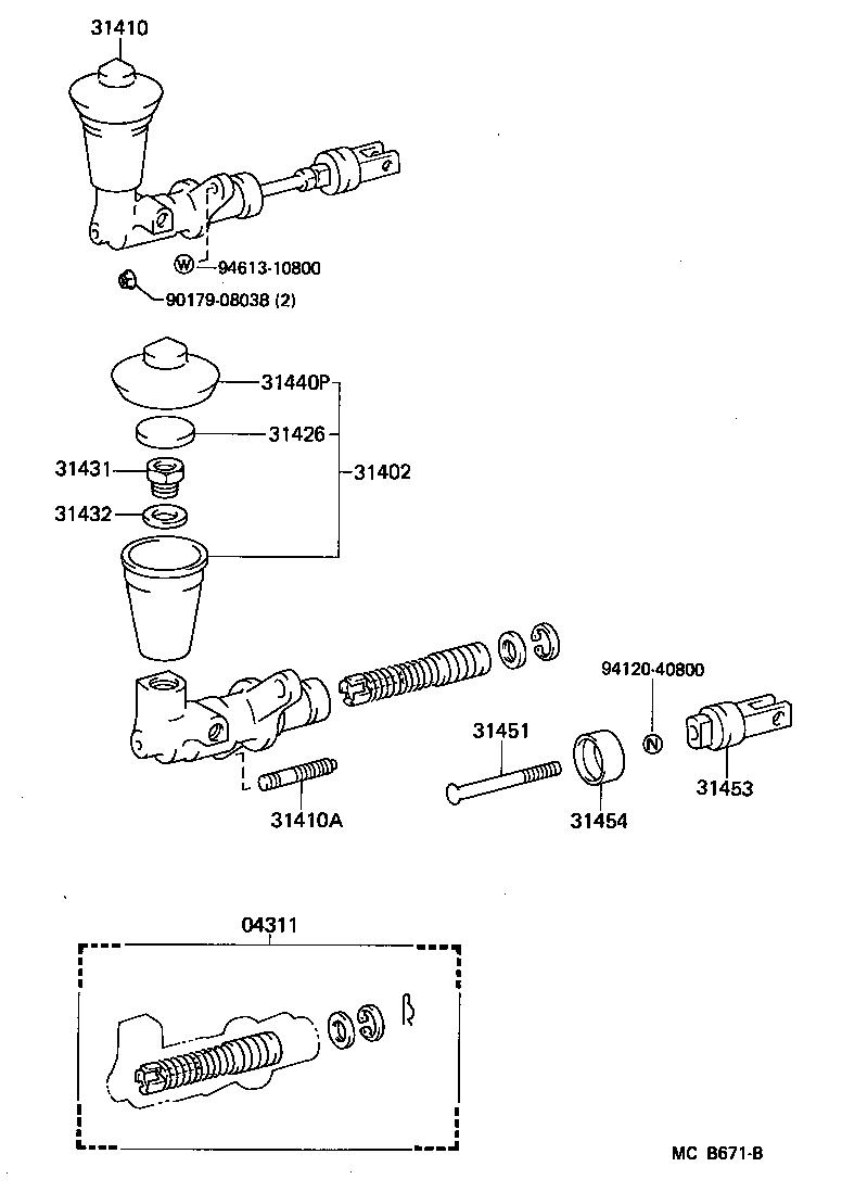  LAND CRUISER 60 |  CLUTCH MASTER CYLINDER