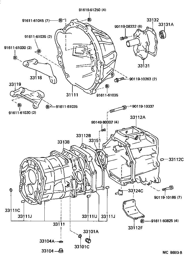  LAND CRUISER 70 |  CLUTCH HOUSING TRANSMISSION CASE MTM