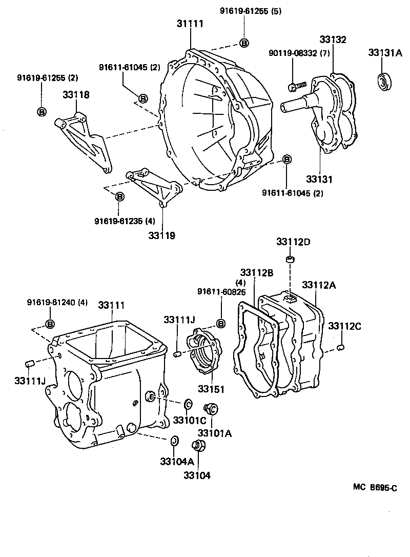  LAND CRUISER 70 |  CLUTCH HOUSING TRANSMISSION CASE MTM