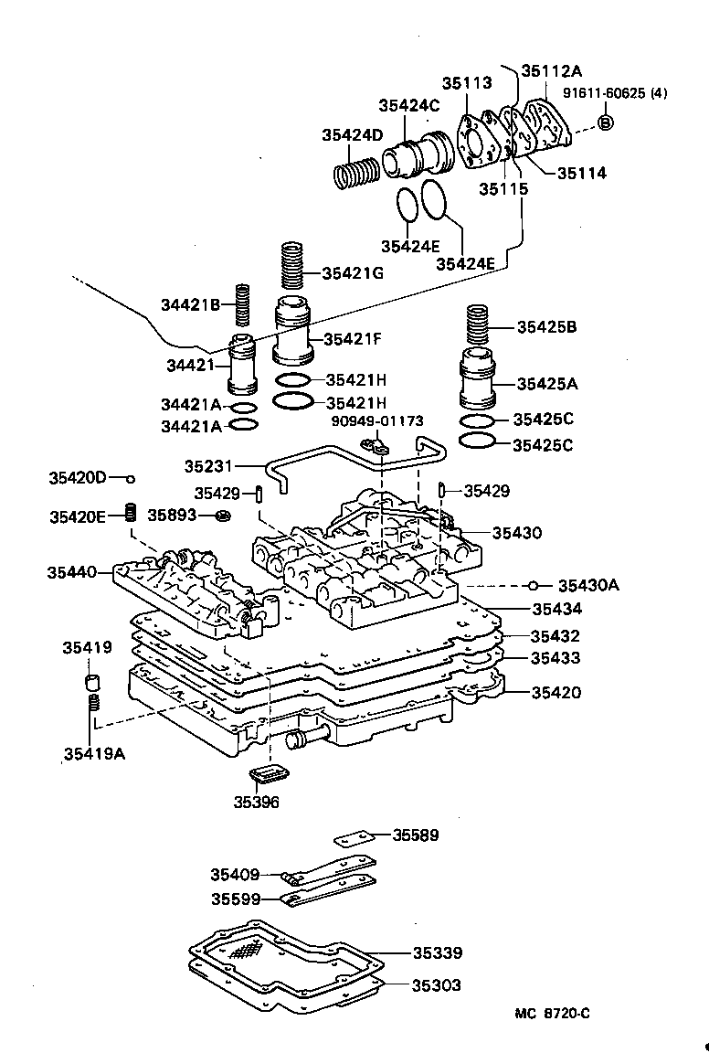  LAND CRUISER 60 |  VALVE BODY OIL STRAINER ATM