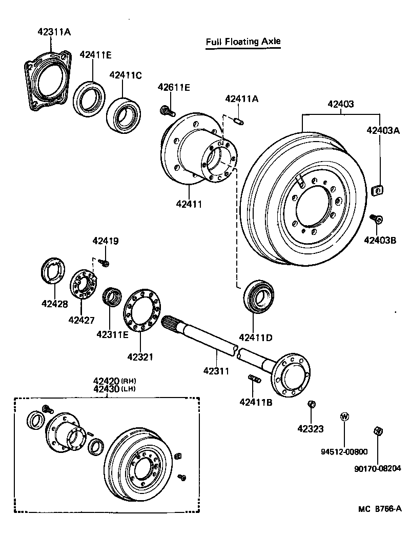  LAND CRUISER 70 |  REAR AXLE SHAFT HUB