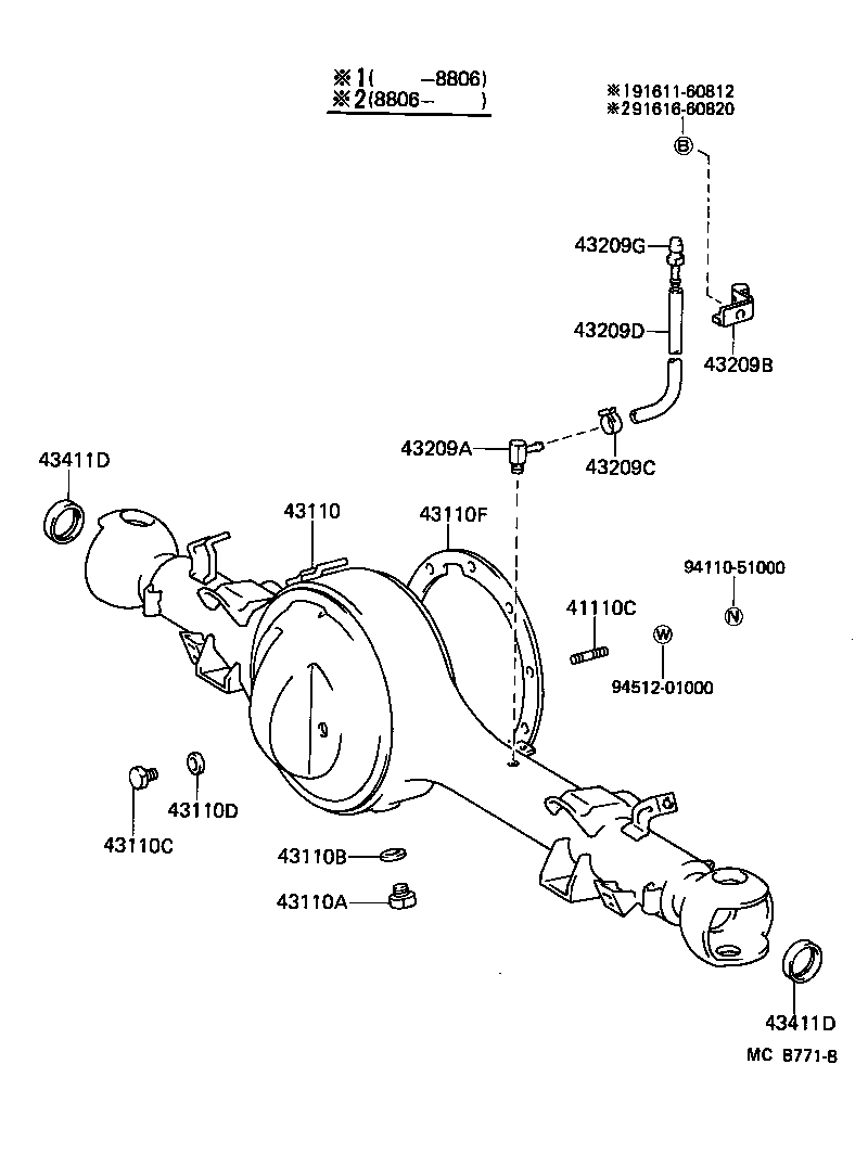  LAND CRUISER 70 |  FRONT AXLE HOUSING DIFFERENTIAL