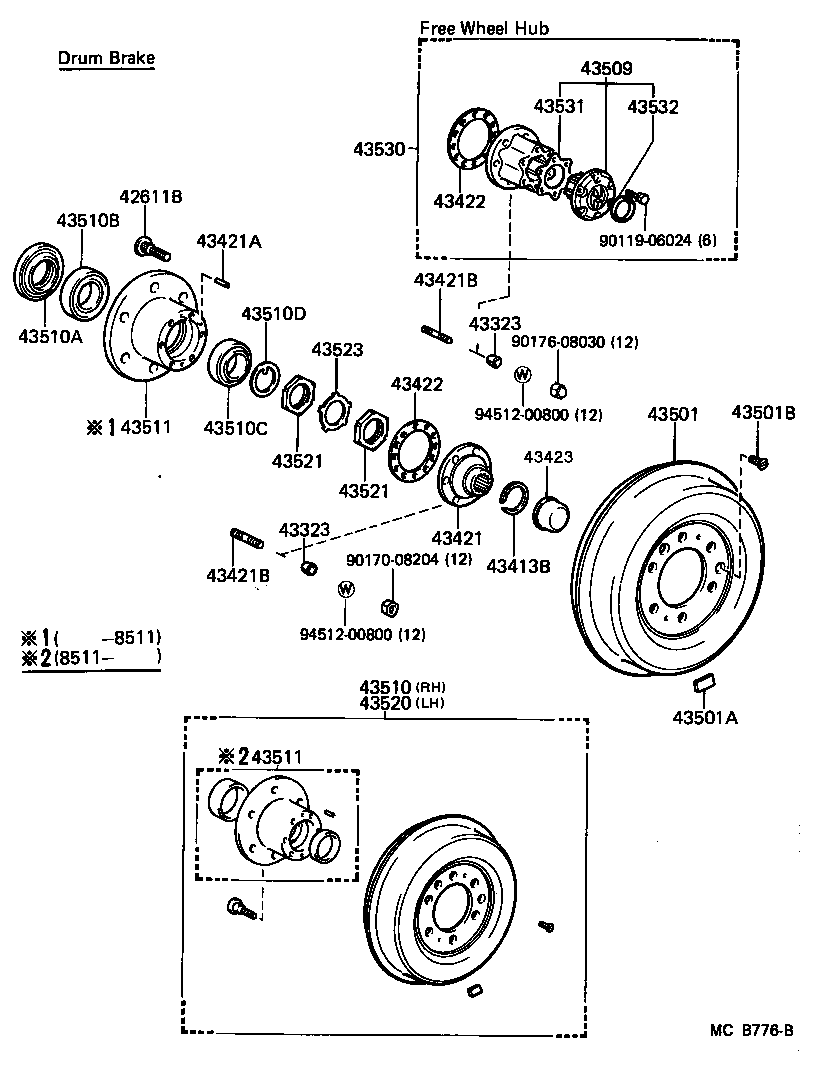  LAND CRUISER 60 |  FRONT AXLE HUB