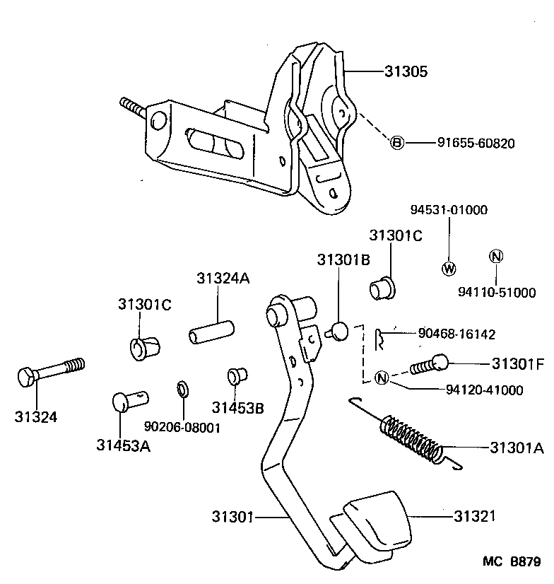  MR2 |  CLUTCH PEDAL FLEXIBLE HOSE