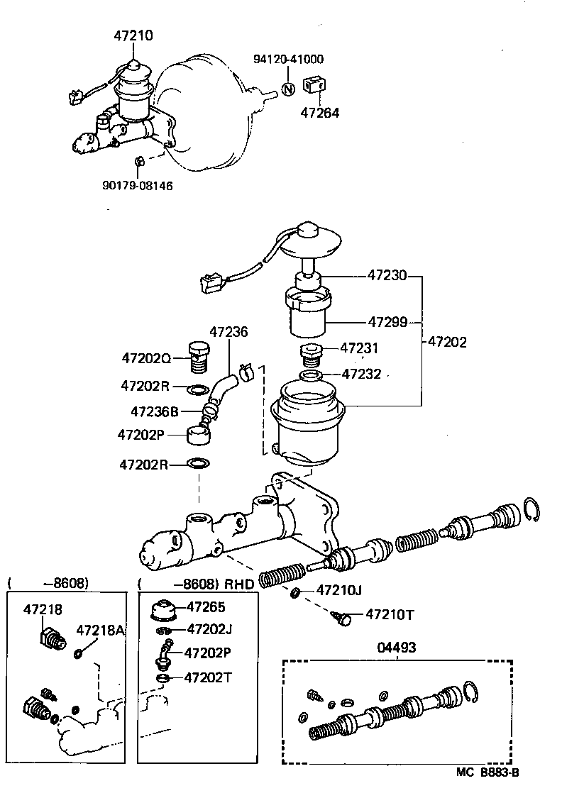  MR2 |  BRAKE MASTER CYLINDER