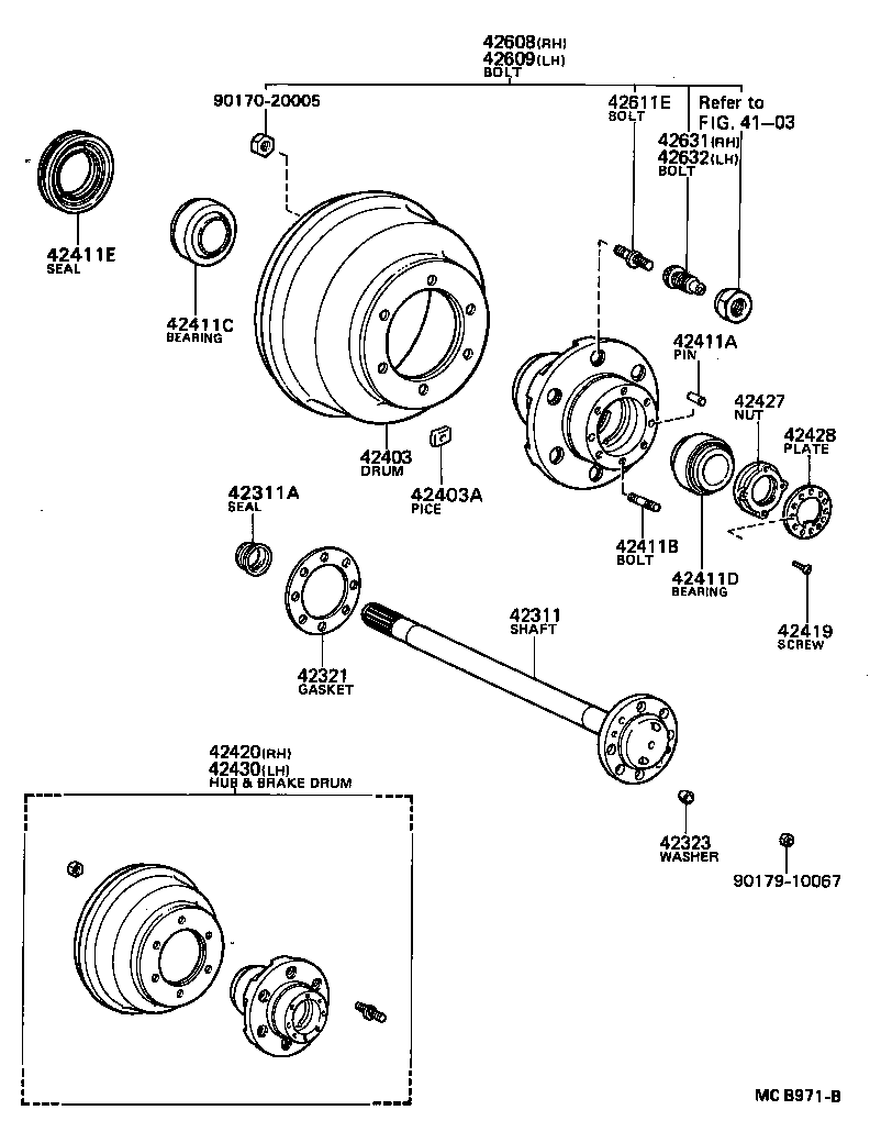  DYNA |  REAR AXLE SHAFT HUB