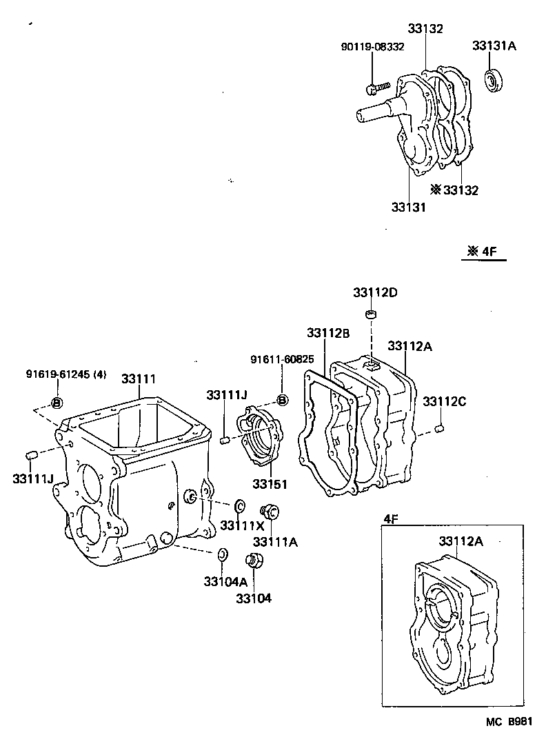  LAND CRUISER 60 |  CLUTCH HOUSING TRANSMISSION CASE MTM