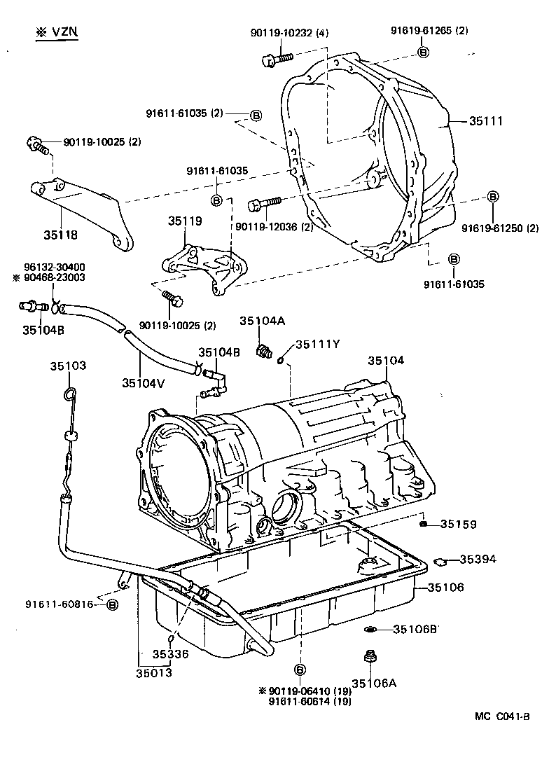  4 RUNNER TRUCK |  TRANSMISSION CASE OIL PAN ATM