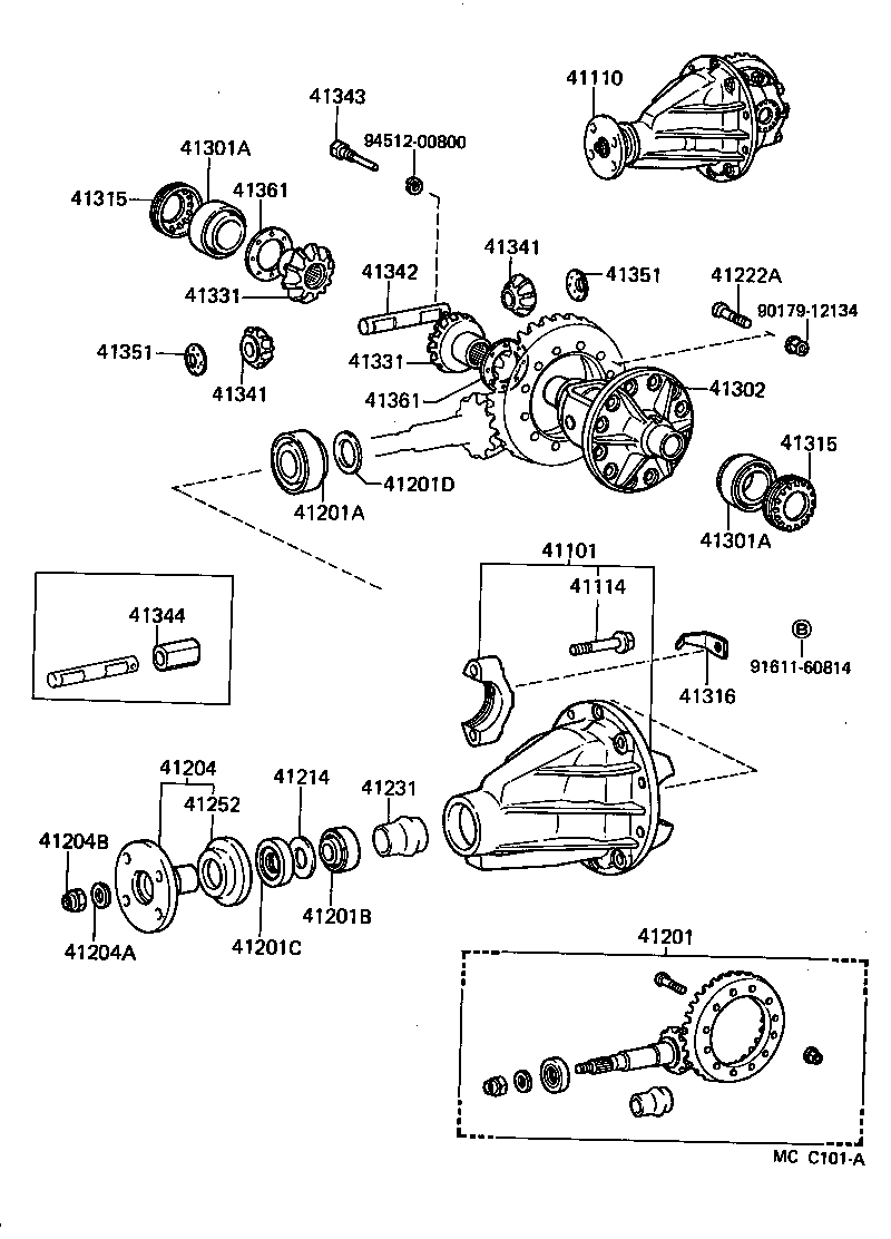  LAND CRUISER 60 62 |  REAR AXLE HOUSING DIFFERENTIAL