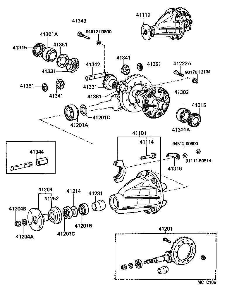  LAND CRUISER 40 |  REAR AXLE HOUSING DIFFERENTIAL