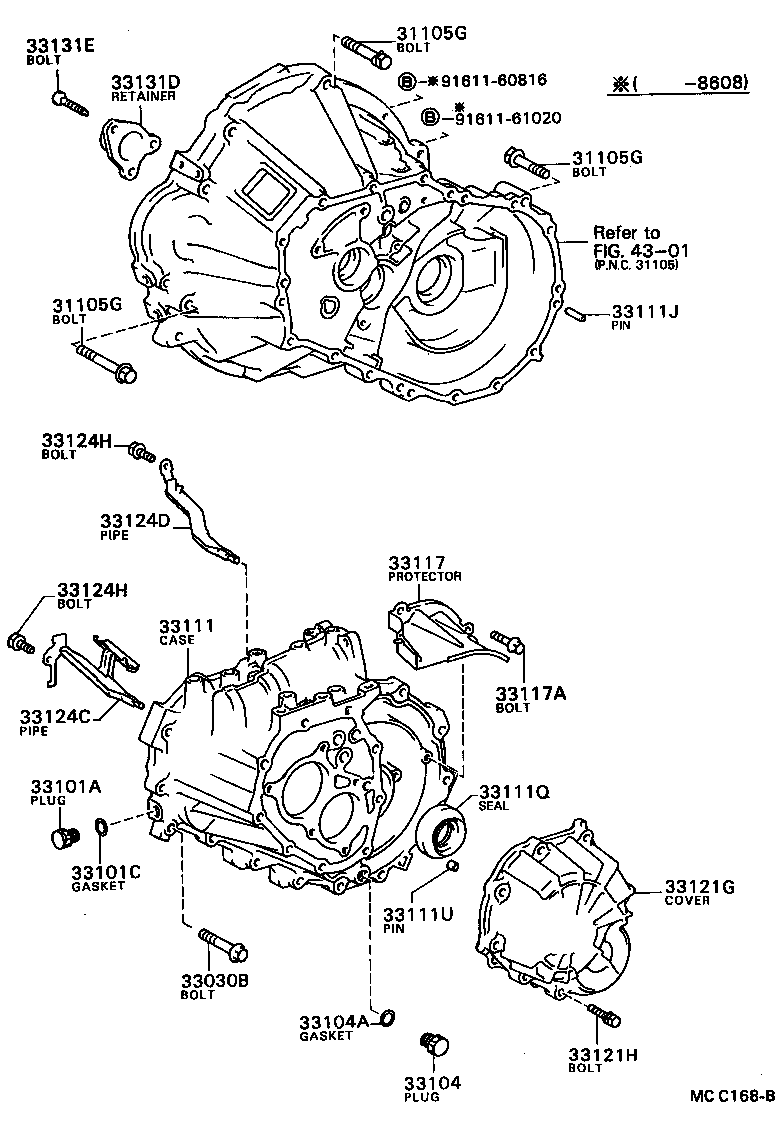  CELICA |  CLUTCH HOUSING TRANSMISSION CASE MTM