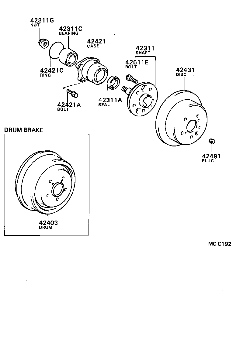  CELICA |  REAR AXLE SHAFT HUB