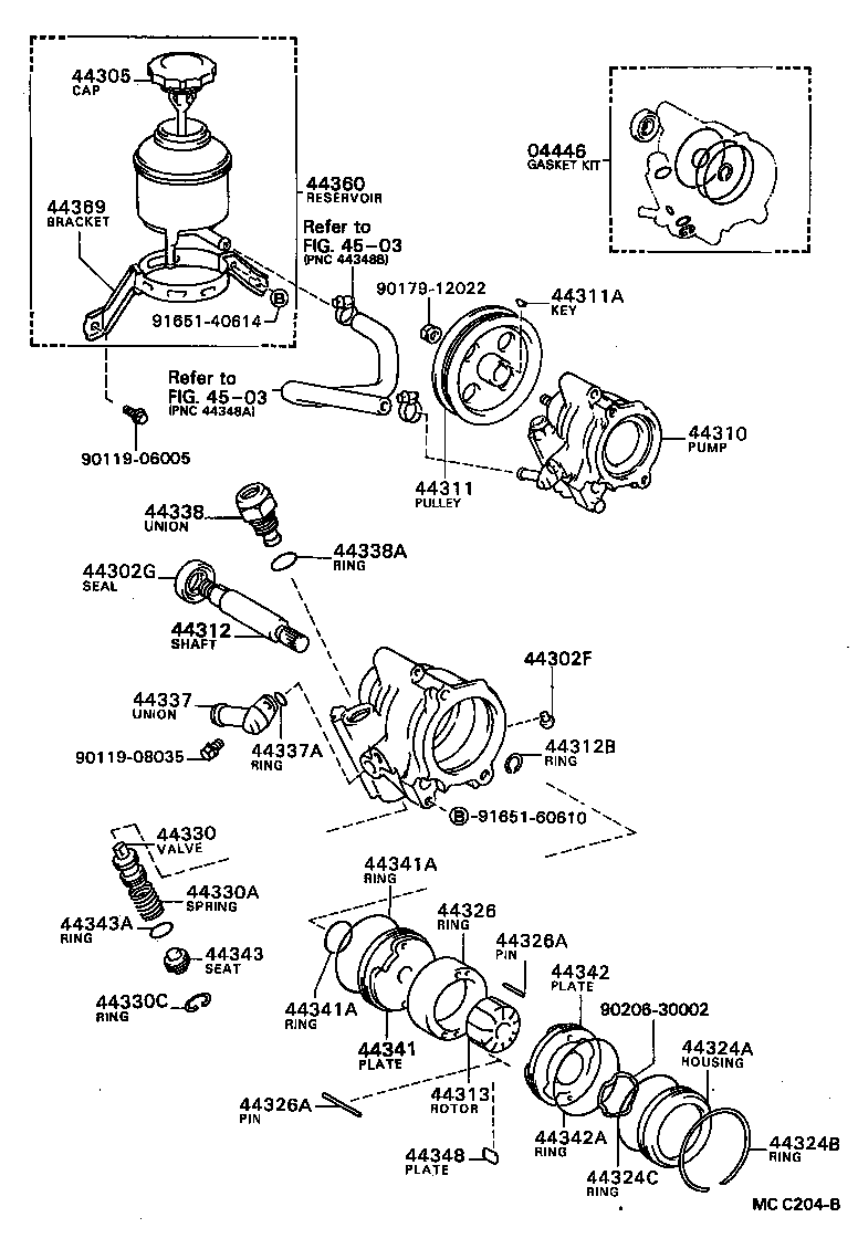  CELICA |  VANE PUMP RESERVOIR POWER STEERING