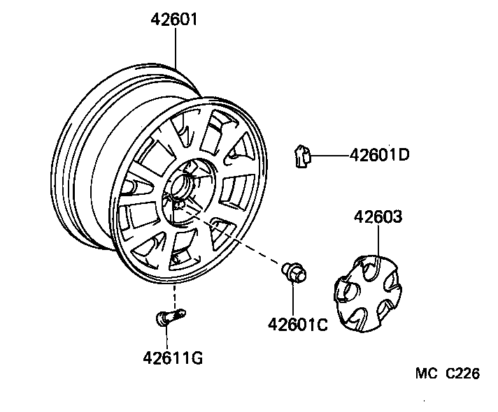  CELICA |  DISC WHEEL WHEEL CAP