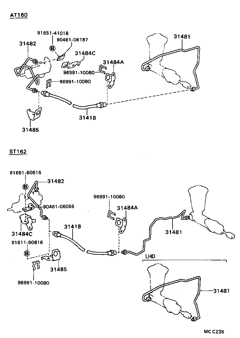  CELICA |  CLUTCH PEDAL FLEXIBLE HOSE