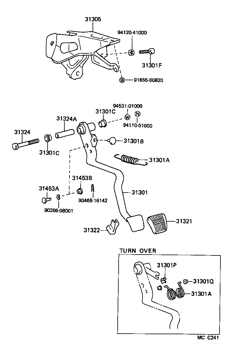  CELICA |  CLUTCH PEDAL FLEXIBLE HOSE