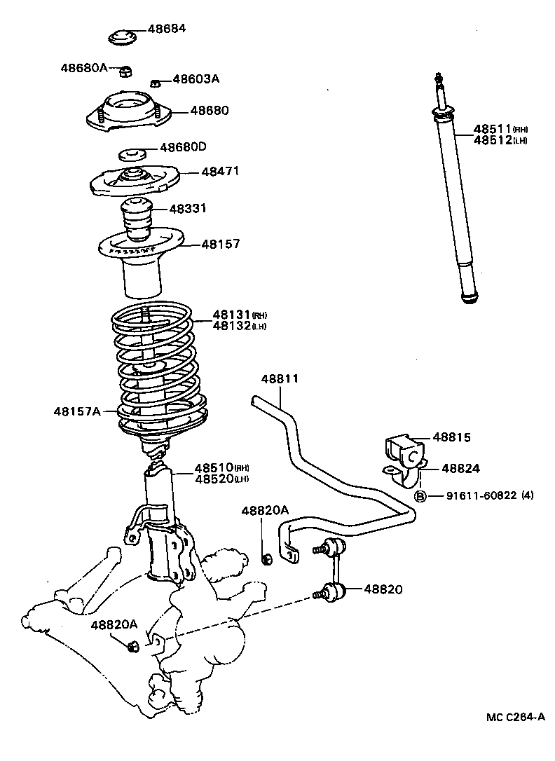  CELICA |  FRONT SPRING SHOCK ABSORBER