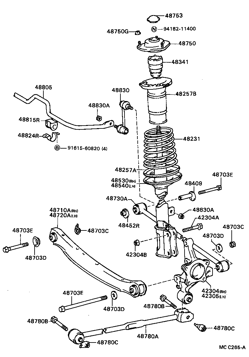  CELICA |  REAR SPRING SHOCK ABSORBER