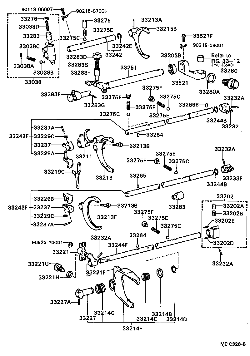  TERCEL |  GEAR SHIFT FORK LEVER SHAFT MTM