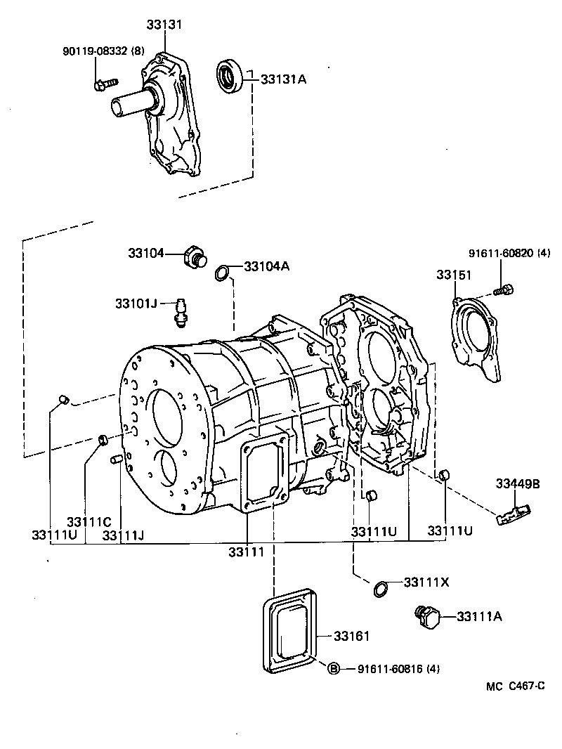  DYNA150 |  CLUTCH HOUSING TRANSMISSION CASE MTM