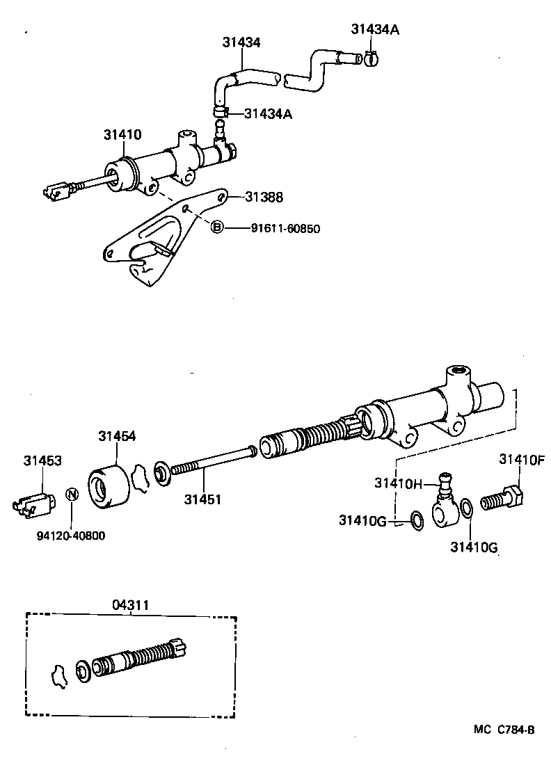  LITEACE VAN WAGON |  CLUTCH MASTER CYLINDER